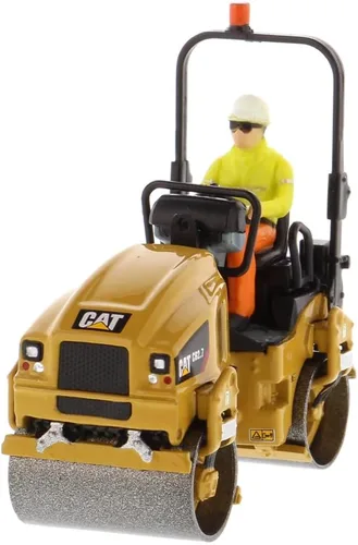 Miniatura 2 de Diecast Masters Compactador de utilidad CAT Caterpillar CB-2.7 con operador High Line Series 1/50 Diecast Model 85593