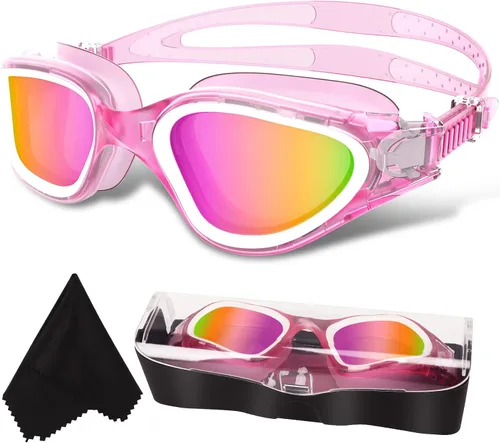 Miniatura 13 de WIN.MAX - Goggles de natación polarizados, antivaho, antirrayos ultravioleta, sin filtraciones y con visión clara para hombres, mujeres, adultos