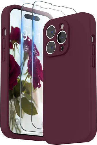 Miniatura 27 de SURPHY Funda diseñada para iPhone 14 Pro Max con protector de pantalla, (con protección de cámara y forro de microfibra suave), funda de silicona