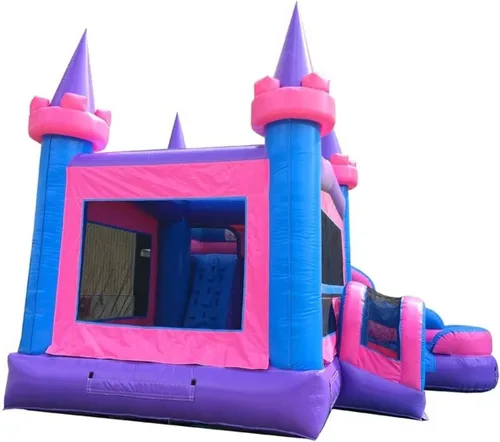 Miniatura 9 de TentandTable Tobogán acuático inflable para niños de 5 a 12 años, castillo animoso de grado comercial para adultos, casa de salto, incluye soplador