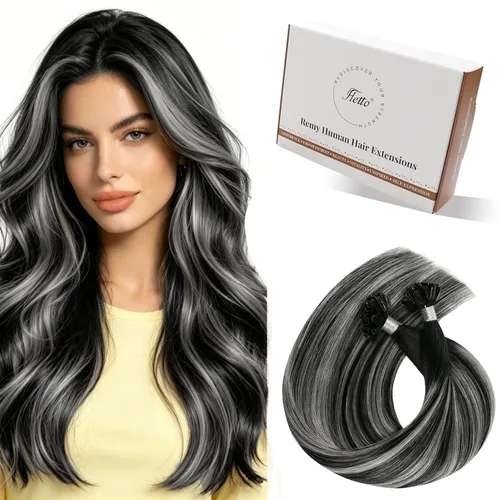Miniatura 76 de 【Descuento】Hetto - Extensiones de cabello con cinta adhesiva, 40g, extensiones de cabello humano, color rubio ceniza oscuro degradado a rubio medio