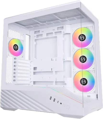 Miniatura 13 de Lian Li V100 ATX Carcasa de PC de Torre Media, 4 x 120mm Ventiladores ARGB PWM Preinstalados, Tira LED RGB, Plataforma de Visualización con Vidrio