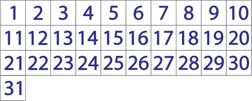 Miniatura 14 de Imanes de fecha de calendario – Negro, 0.75 x 0.75 pulgadas – DCM Solutions – Etiquetas magnéticas para pizarras blancas y superficies magnéticas