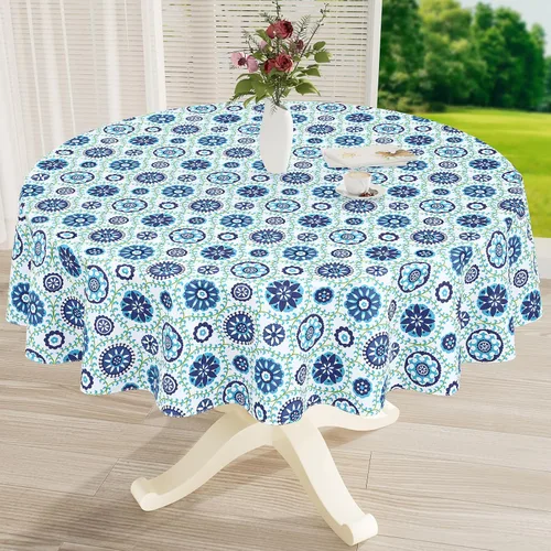 Miniatura 45 de misaya Mantel rectangular de vinilo impermeable, mantel lavable con reverso de franela, mantel de plástico para cena, picnic, interior y exterior