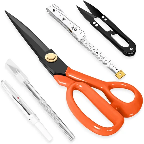 Miniatura 11 de Tijeras de tela - Tijeras de costura de 8 pulgadas, tijeras de costura, tijeras de modista para cortar tela, ropa, cuero, materias primas