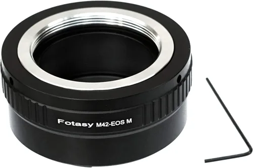 Miniatura 3 de Fotasy Adaptador de montura C de 0.630 in a Canon EF-M de montura C, montaje en C EFM, adaptador EOS M de montaje C, compatible con lente de montaje