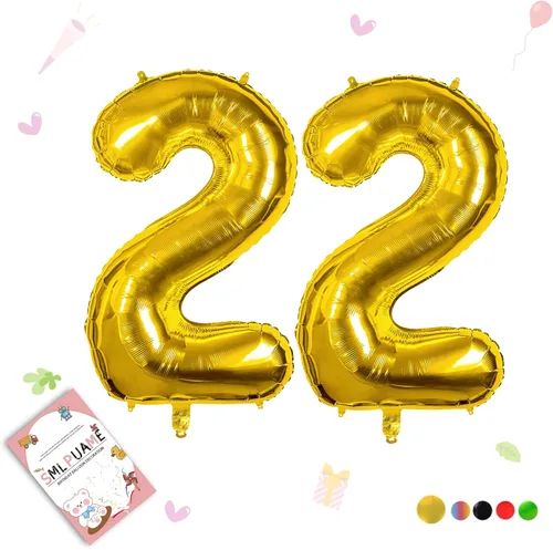 Miniatura 132 de Globos de números de 40 pulgadas del 0 al 9 dorados grandes del número 0, globos digitales para suministros de decoración de celebración de fiesta