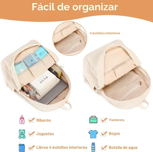 Miniatura 4 de BTOOP Mochila Escolar para Adolescentes Grande de Cordura, Mochila Ligera para Niñas y Niños, Mochila Casual para Escuela Secundaria y Universidad