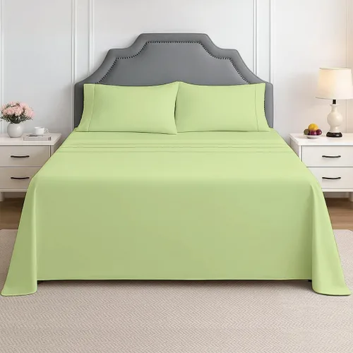 Miniatura 7 de Shreem Linen - Juego de sábanas individual, 4 piezas de microfibra ultrasuave cepillada, bolsillos profundos de 38 cm, sin arrugas y transpirables
