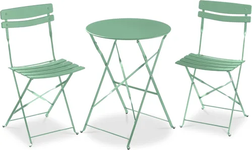 Miniatura 20 de Best Choice Products Juego de 3 piezas de bistró, diseño plegable que ahorra espacio, acero sólido, juego de muebles de patio al aire libre con 2