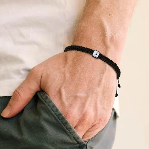 Miniatura 4 de Pulseras hechas a mano, pulseras para mujeres y hombres, pulsera ajustable con inicial, regalos de joyería para mamá, esposa, novia, ella, amigos