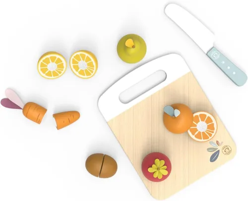 Miniatura 8 de SPEEDY MONKEY Juego de Comedor de Madera para Niños – Juego de Cocina y Accesorios de Cocina de 19 Piezas para Juegos de Simulación – Juguete