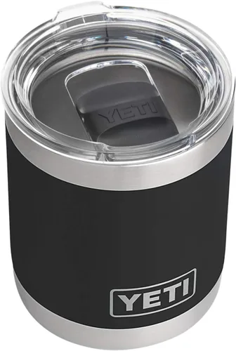 Miniatura 20 de Yeti Rambler Vaso corto de 10 onzas con aislamiento térmico al vacío, de acero inoxidable, con tapa MagSlider Rosa arenisca.