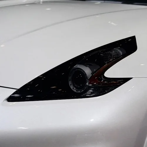 Miniatura 4 de Película protectora para faros delanteros de coche para Nissan 370Z Nismo 2009+, adhesivo de TPU negro transparente, ennegrecido