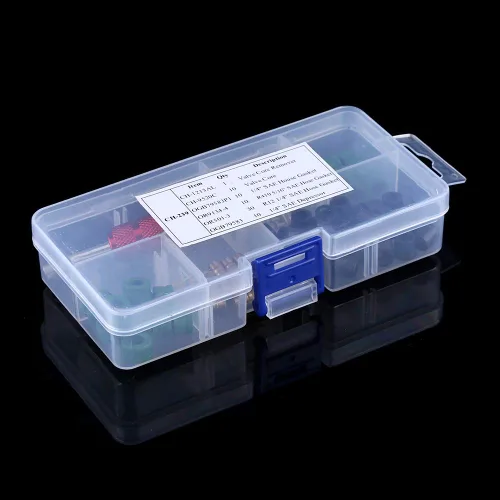 Miniatura 3 de ASHATA Kit de reparación de aire acondicionado de CA 71 piezas, kit de válvula Schrader de CA con herramienta de extracción e instalación, 10