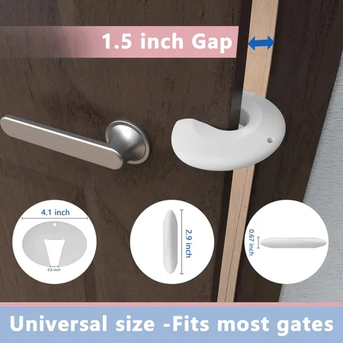 Miniatura 4 de Neobay Protector de Puerta contra Pellizcos y Tope para Puertas, Protector de Puerta de Silicona Duradera contra Pellizcos de Dedos, Previene Blanco
