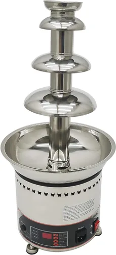 Máquina de fuente de chocolate para fiesta, 4 niveles, acero inoxidable, fuente de chocolate caliente, fuente de cascada, fuente de fondue de