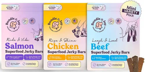 Miniatura 13 de Bundle x Joy Rise & Shine - Golosinas de pollo para perros, bolsa de 5 onzas, superalimento natural, maíz, aves, soja y granos, golosinas