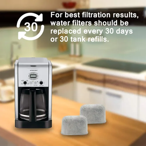 Miniatura 5 de 12 paquetes de filtros de agua de carbón de repuesto para todas las máquinas de café Cuisinart, eliminan el cloro, los olores y otras impurezas