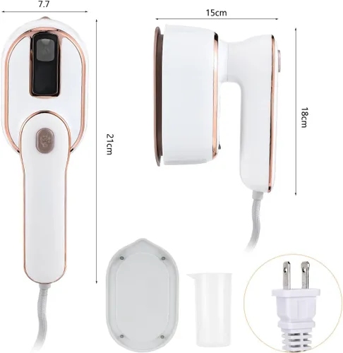 Miniatura 7 de Mini Plancha de Vapor para Ropa, Biupky Vaporizador de Viaje para Ropa Portátil, Mini Plancha de Vapor Micro Vaporizador Manual Soporte para Blanco