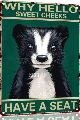Miniatura 15 de Skunk Bathroom Wall Decor Signs Metal Aluminum Sign Remember to Wipe Bathroom Decor Weird Stuff 12x8 Inches Decor Funny Poster Funny Bathroom 8294