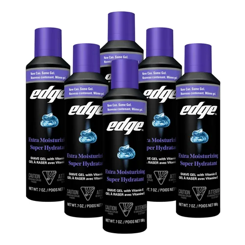 Miniatura 11 de Edge Gel de afeitado para hombres, aloe calmante con dos veces el aloe, (paquete de 6) - Gel de afeitado para hombres que hidrata, protege y calma