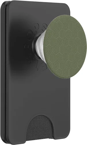Miniatura 7 de Abstracto geométrico verde oliva, líneas verdes militares, PopSockets intercambiables PopGrip