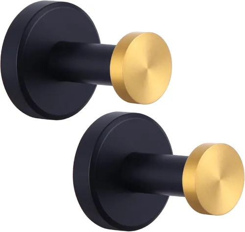 Miniatura 12 de Gancho Simple de Toalla de Baño de Ángulo de Níquel Cepillado, SUS304 Soporte de Toalla de Acero Inoxidable para Armario de Baño y Closet, Perchero