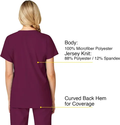 Miniatura 4 de WonderWink Camiseta de maternidad con cuello en V para mujer
