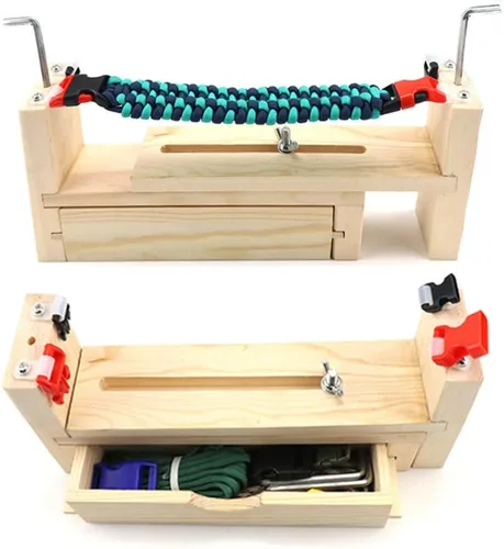 Miniatura 6 de Afantti Kit de pulsera de cuerda de paracaídas con accesorios de paracaídas 10 cuerdas para hacer pulseras de niña