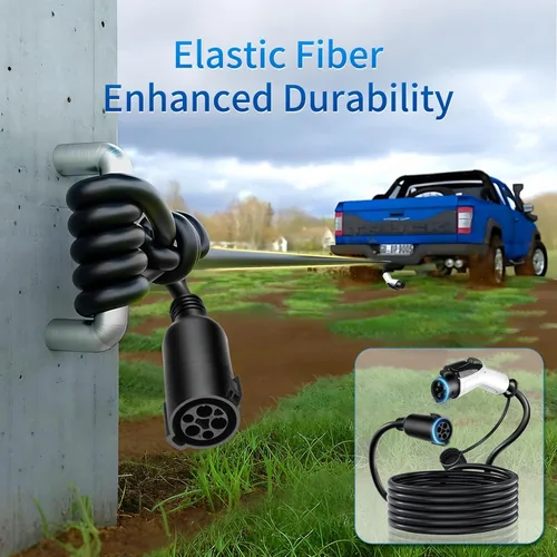 Miniatura 3 de Cable de extensión J1772 EV de 50 A, 25 pies, cable de extensión de cargador EV de nivel 2, cable de extensión de 240 V EV para carga rápida