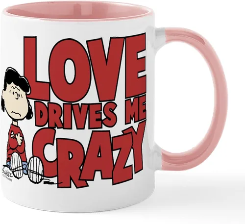 Miniatura 6 de CafePress Peanuts Lucy Love Drives Me Craz - Taza de café de cerámica de 11 oz (11.0 fl oz)