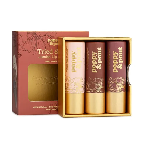 Miniatura 12 de Poppy & Pout Tintas labiales 100% naturales, tubos de cartón sostenibles, rellenados a mano, cera de abejas, vitamina E, aceite de coco, libres
