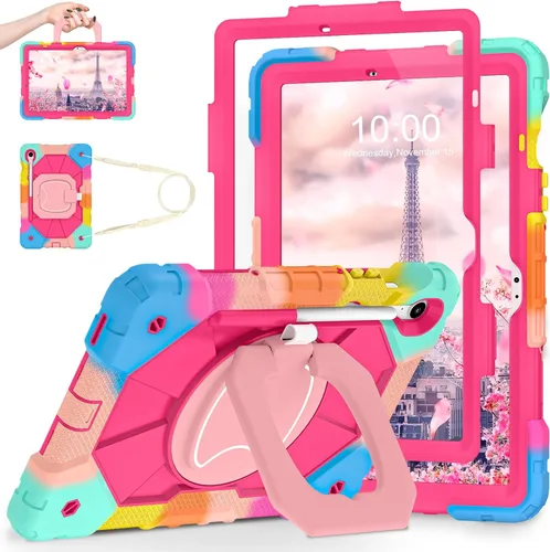 Miniatura 30 de WESOROL Funda para Samsung Galaxy Tab S10 Lite/S10 FE/S9 FE/S9 10.9/11 pulgadas (2025/2023), Funda para Tableta Galaxy Tab S9 a prueba de golpes