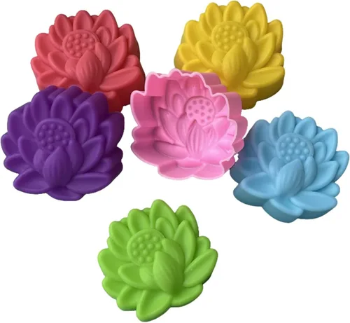 Miniatura 8 de 36 PCS Moldes para Hornear en Forma de Flor de Silicona Grado Alimenticio Antiadherente Mini Bandejas para Cupcakes, Pudines, Chocolates