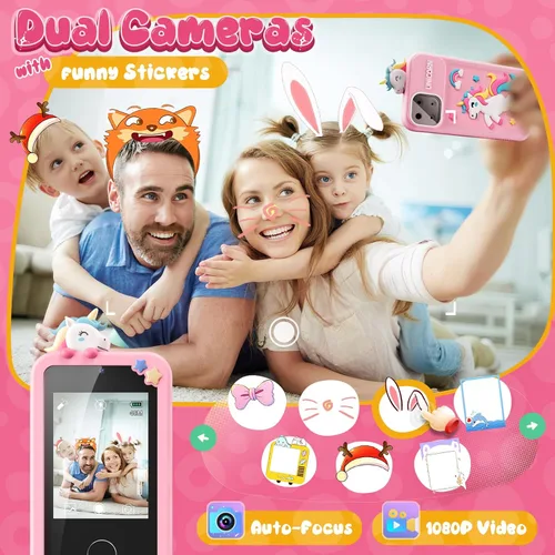 Miniatura 3 de Luyiilo Juguetes de Teléfono Inteligente para Niños/Niñas, Juguetes de Regalo de Unicornio para Niñas de 3-9 Años Regalos de Navidad y Cumpleaños