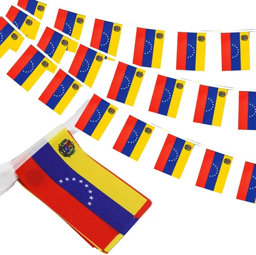 Miniatura 33 de Banderas de cuerda de 100 países, banderines internacionales, banderas del mundo para bares olímpicos, clubes deportivos, decoraciones escolares