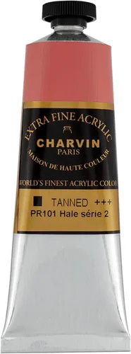 Miniatura 185 de Charvin Pintura acrílica profesional extrafina – verde absenta, tubo de 2.1 fl oz, pigmentos de triple fresado, resistente a la luz, pinturas