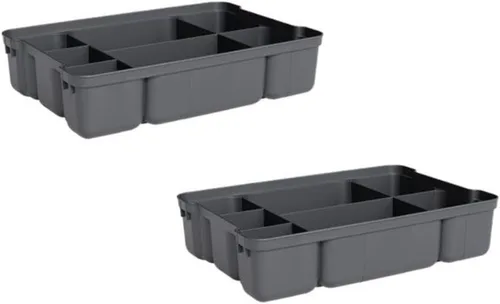 Miniatura 25 de Superio - Cajas de almacenamiento pequeñas planas transparentes con tapas, contenedores de plástico de 4.5 cuartos de galón para organizar, cajas