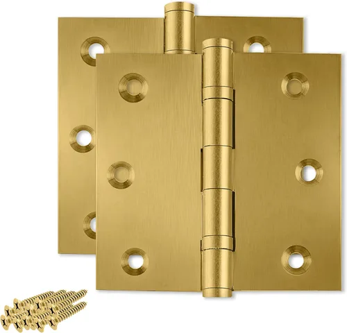 Miniatura 24 de Solid Brass Door Hinge Heavy Duty Ball Bearing 3.5 x 3.5 Inch - Set of 2 Hinges (Antique Brass)