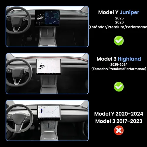 Miniatura 2 de Organizador de almacenamiento debajo de la pantalla para Tesla Model Y Juniper 2025-2026/Model 3 Highland 2024-2026, bandeja organizadora de consola