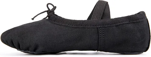 Miniatura 2 de Zapatillas de ballet de lona para niñas y niños (bebéniño pequeñoniño grande), zapatos de baile de práctica de yoga con suela dividida