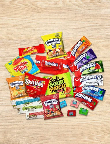 Miniatura 4 de Sarah's Candy Factory Caramelos de frutas surtidos a granel, Starburst, Skittles, peces suecos, cabezas de aire, Jolly Rancher, Sunkist y más