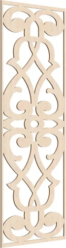 Miniatura 85 de 9 3/8"W x 24 3/8"H x 1/4"T Bellaire Decorativos Paneles de pared de madera calado, abedul