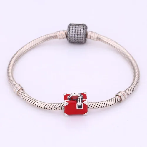Miniatura 4 de Dije de plata de ley 925 para pasaporte de avión, maleta, globo aerostático, amor, viaje, viaje, pulsera Panodra