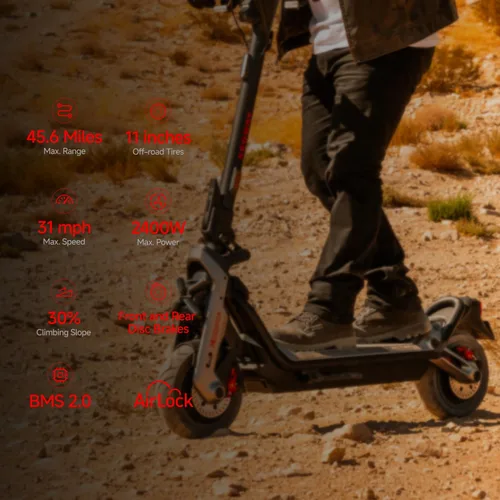 Miniatura 3 de Segway SuperScooter GT3, 31 MPH w/ 45-Mile Long Range, 2400W Peak Motor, Dual Hydraulic Suspension, Self-Sealing Tires, Flash Charging Electric