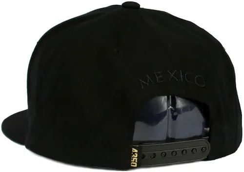 Miniatura 5 de Gorra de béisbol de México mexicano con logotipo federal dorado metálico Snapback Flat Bill