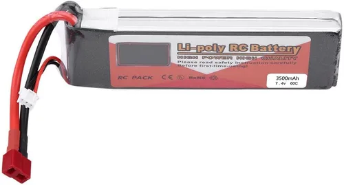 Miniatura 9 de Batería Lipo recargable 2S de 7.4 V Lipo con enchufe en T para coche a control remoto, camión, barco, vehículos (3500mAh 60C)