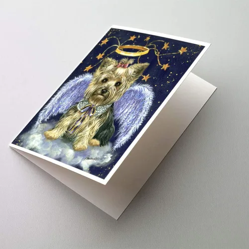 Miniatura 184 de Caroline's Treasures PPP3013GCA7P - Tarjetas de felicitación y sobres para mascotas de Basset Hound Teacher, paquete de 8 tarjetas en blanco
