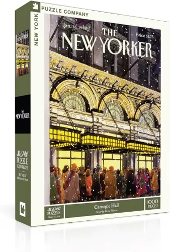New York Puzzle Company - New Yorker Music Hall - Rompecabezas de 1000 piezas para noches de juegos familiares de Roxie Munro
